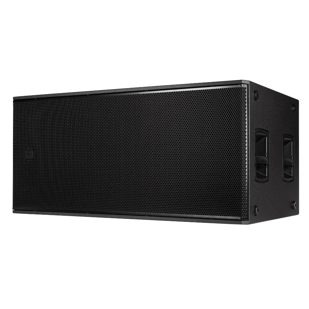 סאב וופר מוגבר כפול RCF SUB 8008-AS – 2×18 אינץ׳, 4400W Peak 3 RCF SUB 8008-AS – זווית שמאל וידיות נשיאה