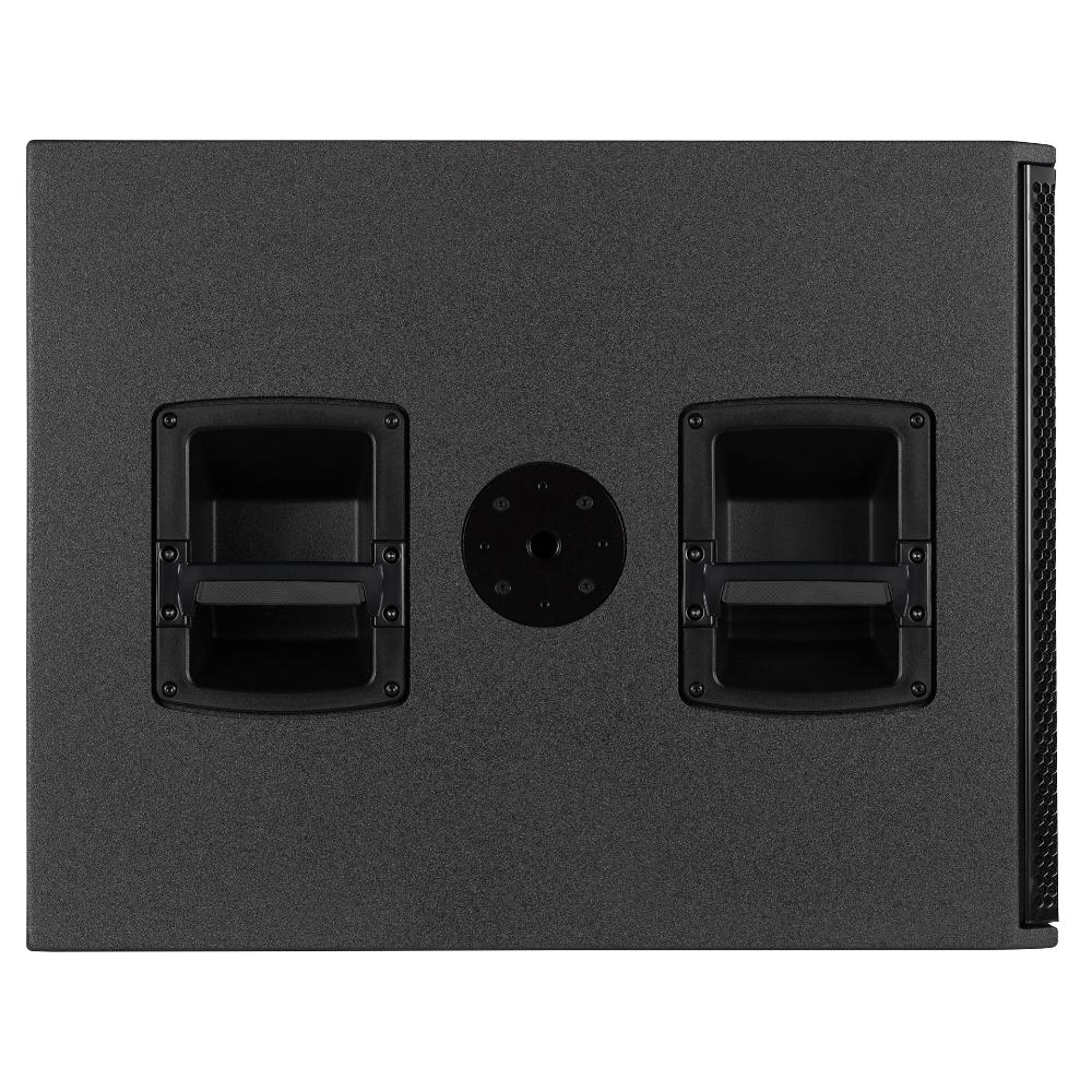 סאב וופר מוגבר כפול RCF SUB 8008-AS – 2×18 אינץ׳, 4400W Peak 7 RCF SUB 8008-AS – צד שמאל עם הברגת M20