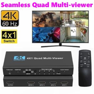 מולטיוויואר HDMI 4×1 עם 4K60 ו-8 מצבי תצוגה