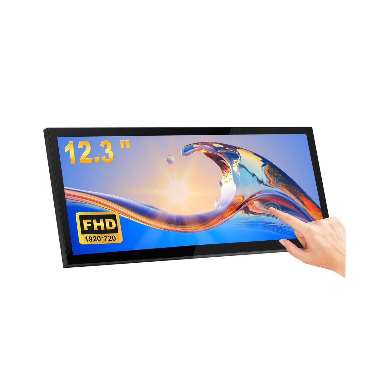 מסך מגע אולטרה-רחב 12.3 אינץ׳ 1920×720 1 מסך מגע אולטרה-רחב 12.3 אינץ׳ ברזולוציית 1920×720