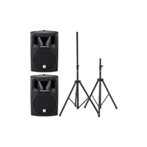 מערכת הגברה the box PA302 A – זוג רמקולים מוגברים 12 אינץ׳ + סטנדים