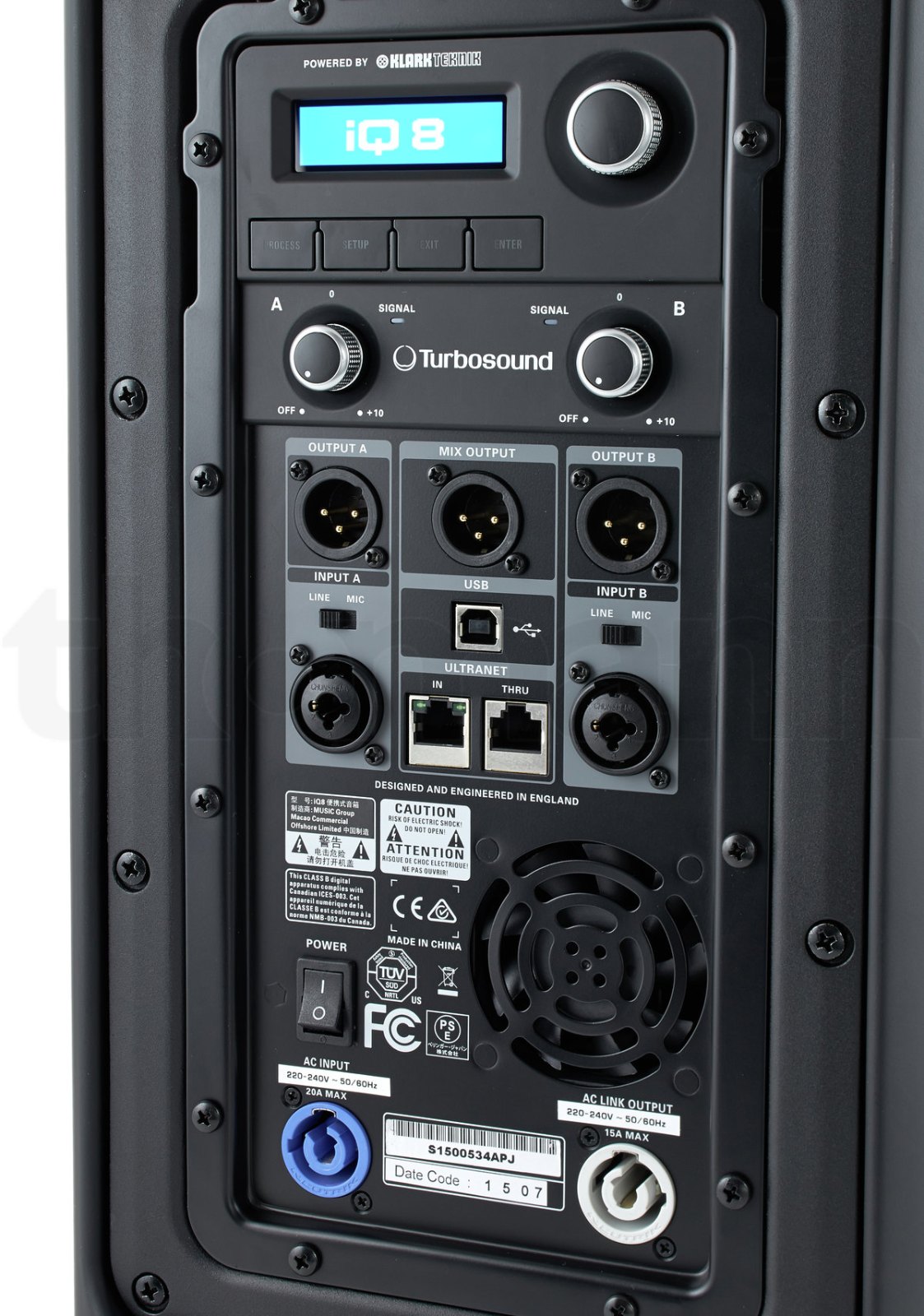 רמקול מוגבר Turbosound iQ8 – 8 אינץ׳, 2500W, DSP ו-Ultranet 8 רמקול מוגבר Turbosound iQ8 – 8 אינץ׳, 2500W, DSP ו-Ultranet – תמונה 8