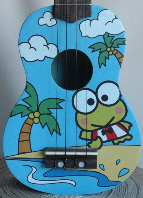 יוקללה סופרן עם גרפיקת צפרדע Aloha UK300P 1 יוקללה סופרן עם גרפיקת צפרדע Aloha UK300P
