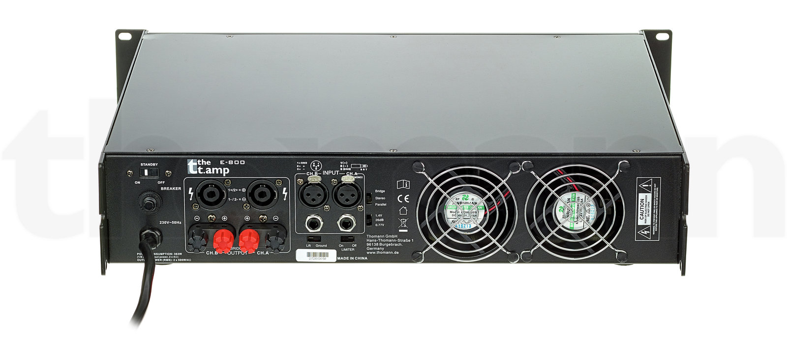 מגבר הספק the t.amp E-800 5 מגבר הספק the t.amp E-800 — תמונה 5