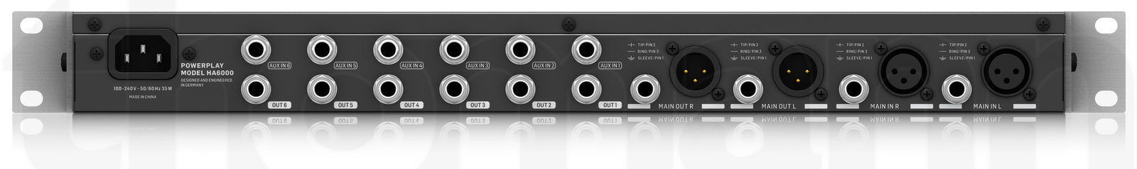 מגבר אוזניות Behringer HA6000 5 מגבר אוזניות Behringer HA6000 — תמונה 5