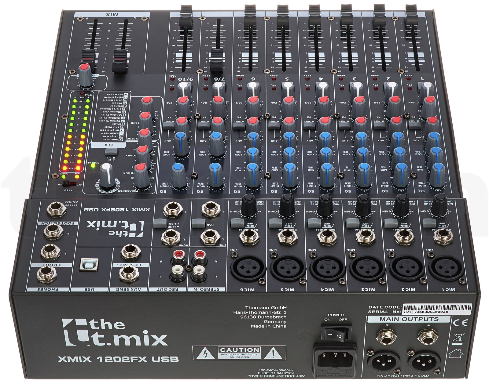 מיקסר the t.mix xmix 1202 FX USB 5 מיקסר the t.mix xmix 1202 FX USB — תמונה 5