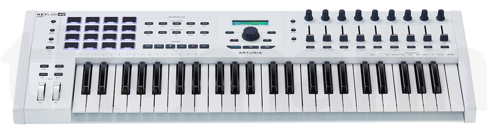 מקלדת שליטה MIDI Arturia KeyLab MkII 49 White 3 מקלדת שליטה MIDI Arturia KeyLab MkII 49 White — תמונה 3