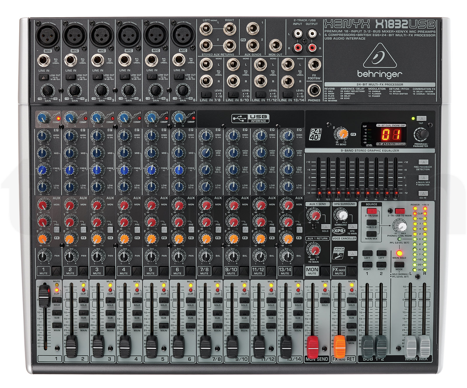 מיקסר Behringer Xenyx X1832USB 6 מיקסר Behringer Xenyx X1832USB — תמונה 6