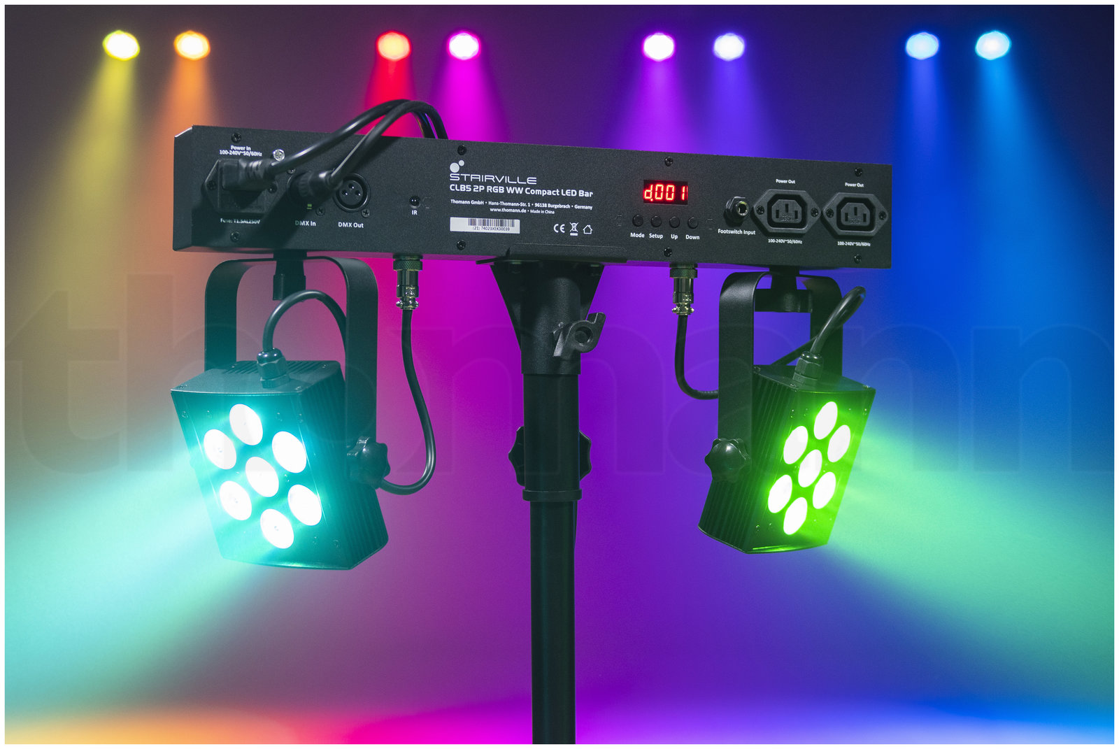 פנס PAR LED Stairville CLB5 2P RGB WW Compact LED Bar 3 פנס PAR LED Stairville CLB5 2P RGB WW Compact LED Bar — תמונה 3