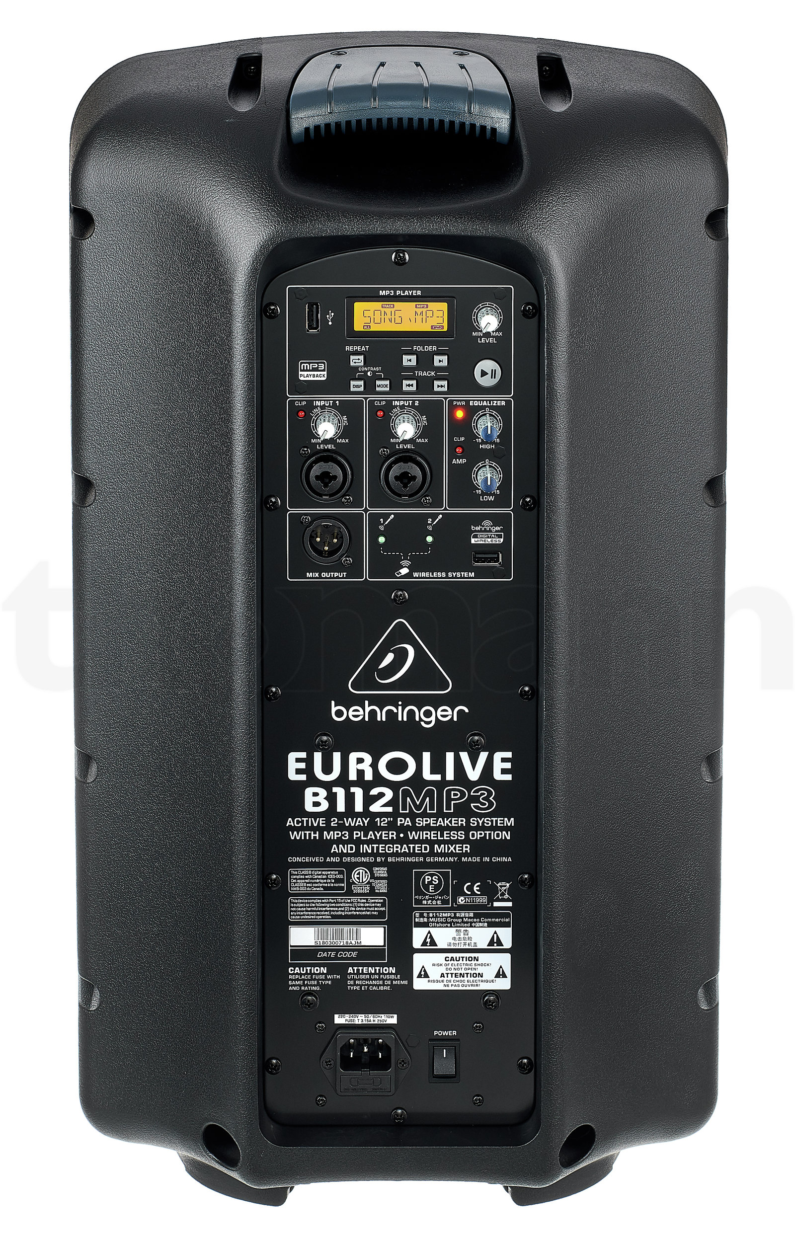 רמקול מוגבר Behringer B112MP3 5 רמקול מוגבר Behringer B112MP3 — תמונה 5
