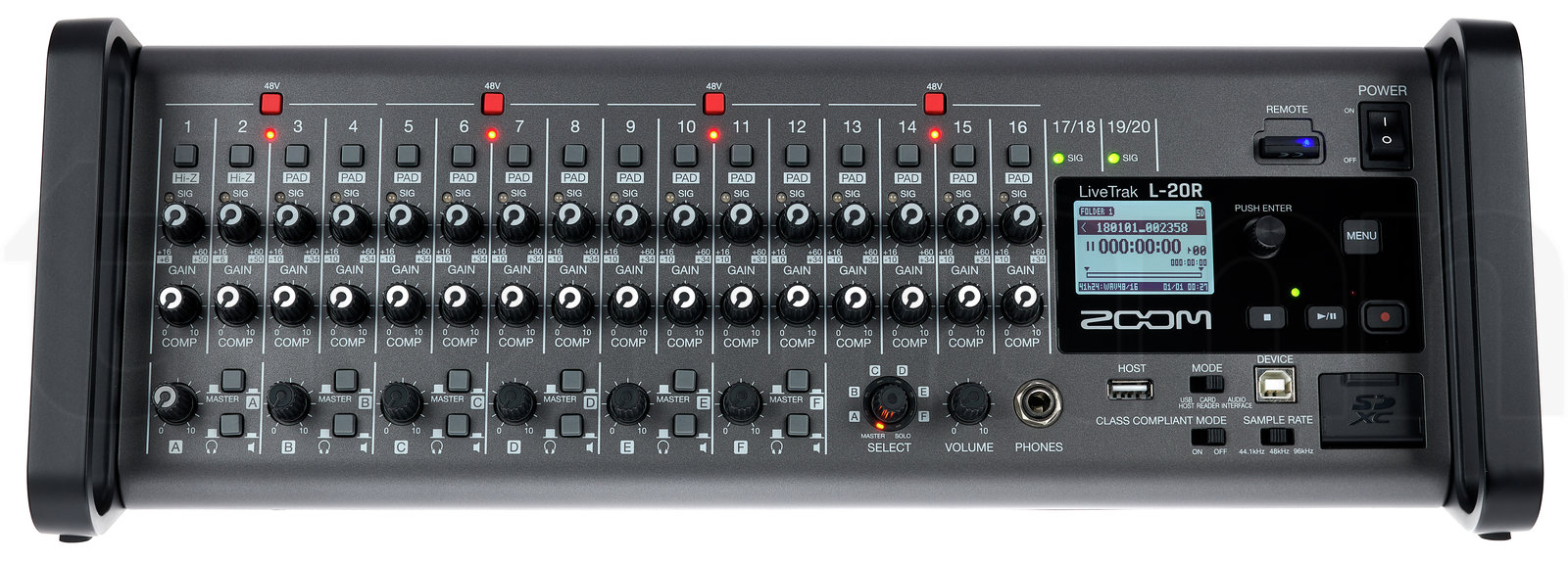 Mehrspur Kompaktstudios Zoom LiveTrak L-20R 6 Mehrspur Kompaktstudios Zoom LiveTrak L-20R — תמונה 6