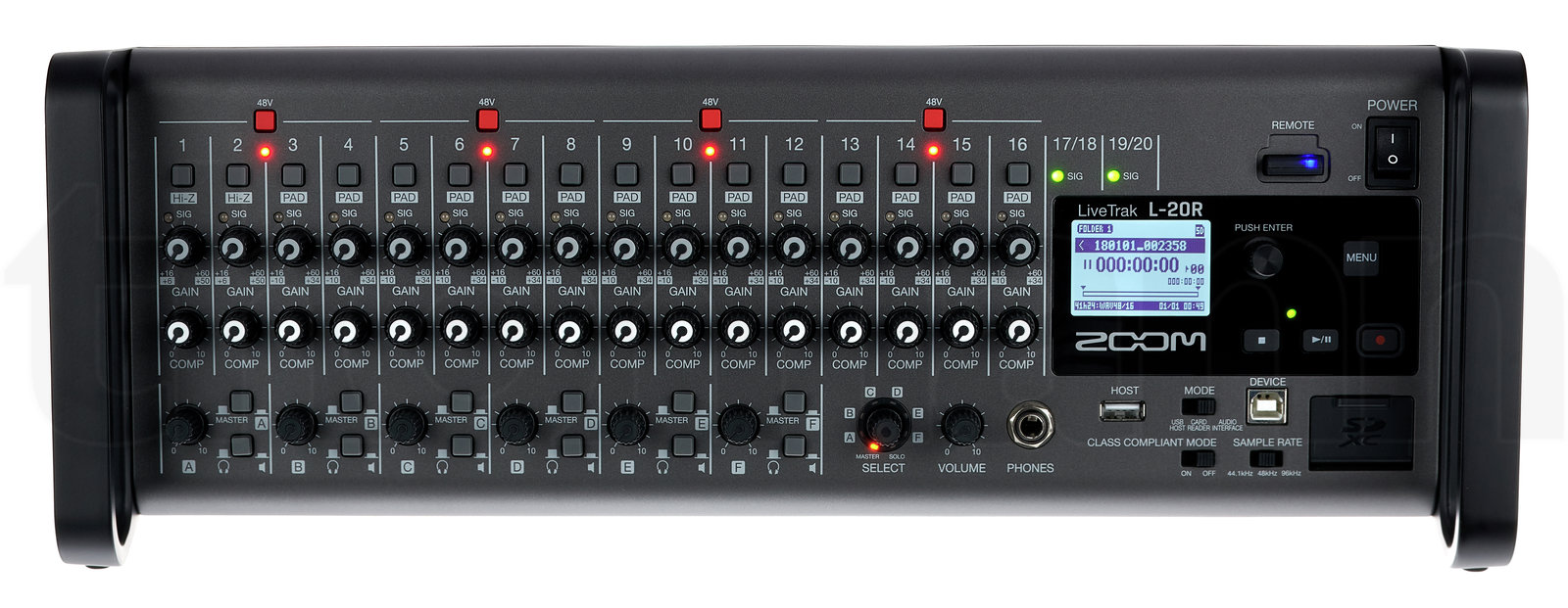 Mehrspur Kompaktstudios Zoom LiveTrak L-20R 3 Mehrspur Kompaktstudios Zoom LiveTrak L-20R — תמונה 3