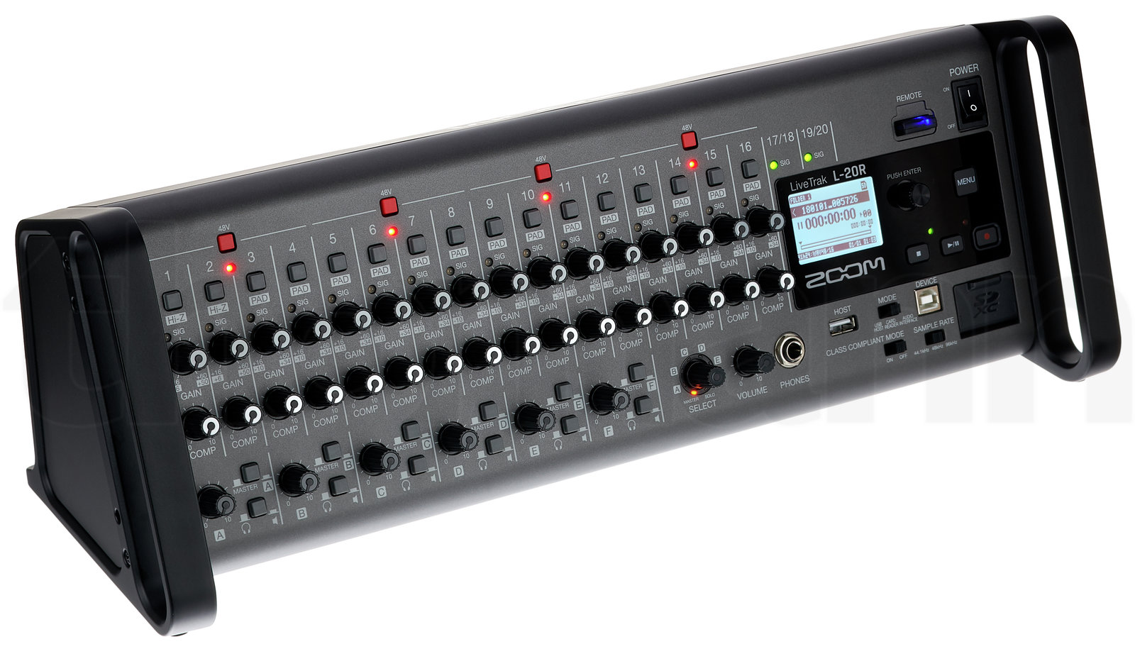 Mehrspur Kompaktstudios Zoom LiveTrak L-20R 4 Mehrspur Kompaktstudios Zoom LiveTrak L-20R — תמונה 4