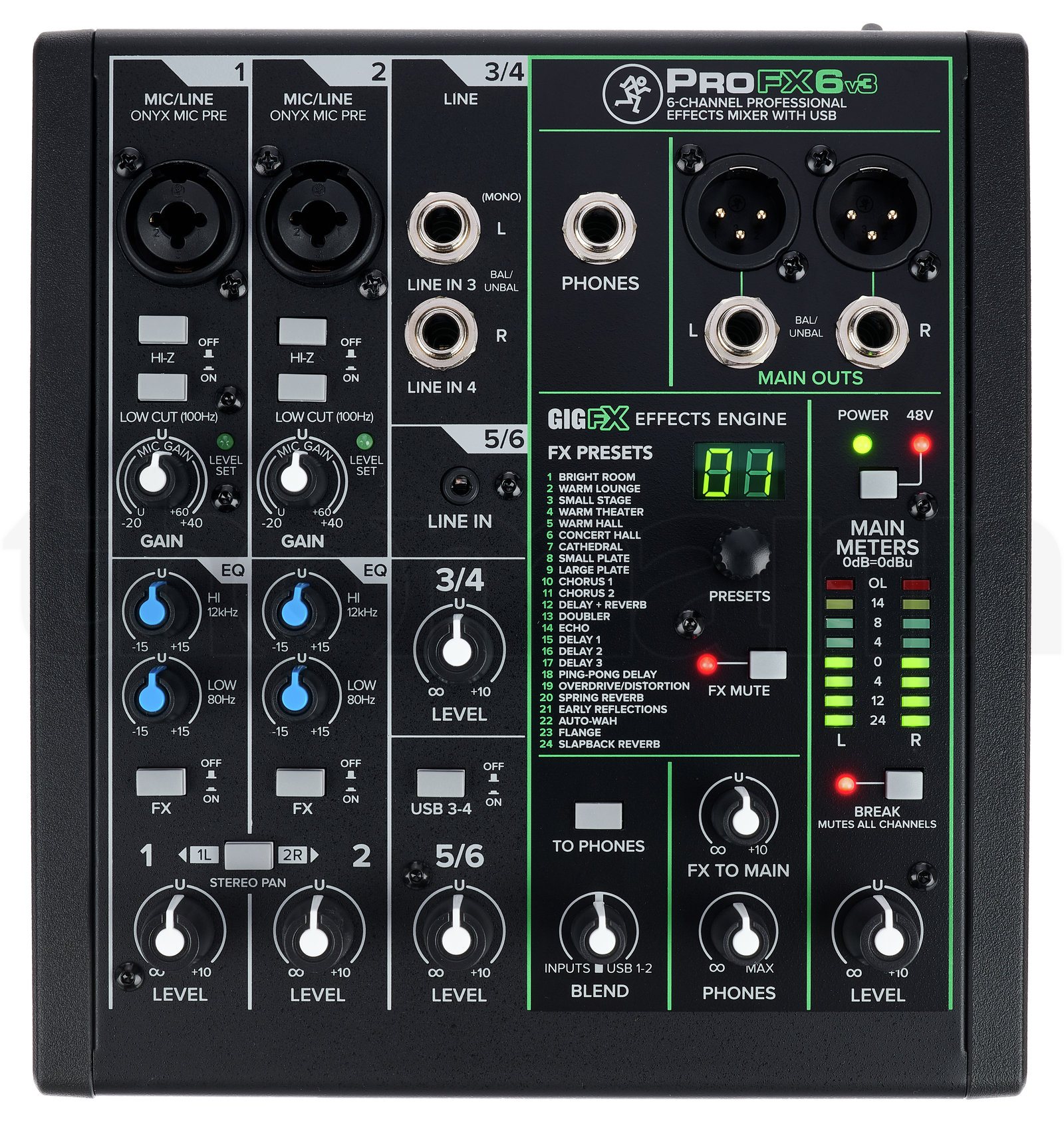 מיקסר Mackie ProFX6v3 6 מיקסר Mackie ProFX6v3 — תמונה 6