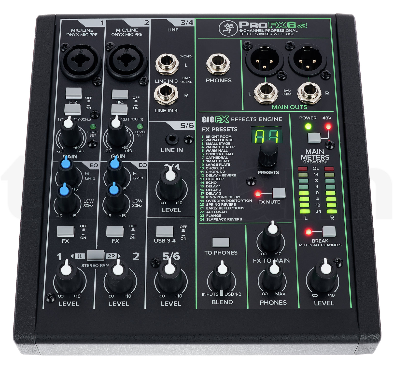מיקסר Mackie ProFX6v3 3 מיקסר Mackie ProFX6v3 — תמונה 3