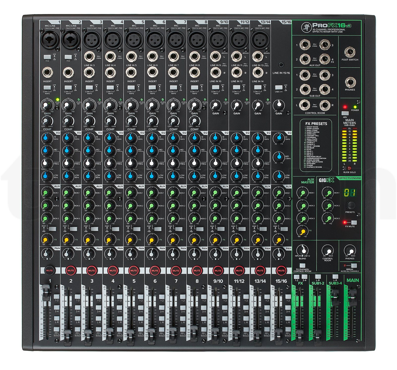 מיקסר Mackie ProFX16v3 6 מיקסר Mackie ProFX16v3 — תמונה 6