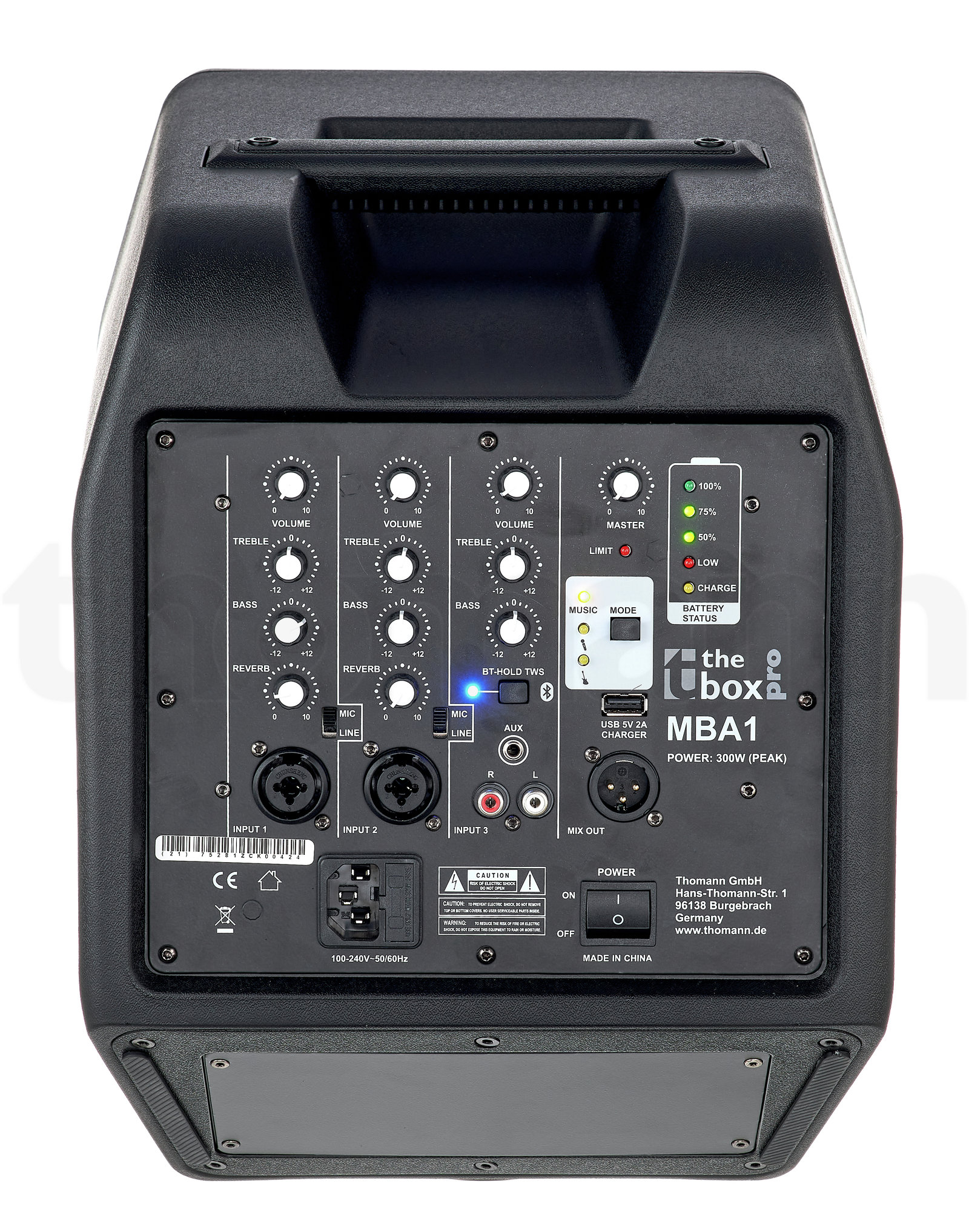 רמקול נייד עם סוללה the box pro MBA1 5 רמקול נייד עם סוללה the box pro MBA1 — תמונה 5
