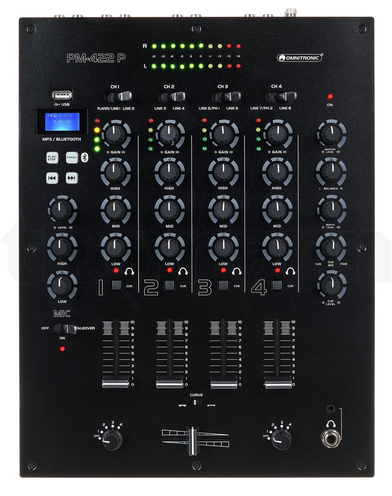 מיקסר DJ Omnitronic PM-422P 6 מיקסר DJ Omnitronic PM-422P — תמונה 6