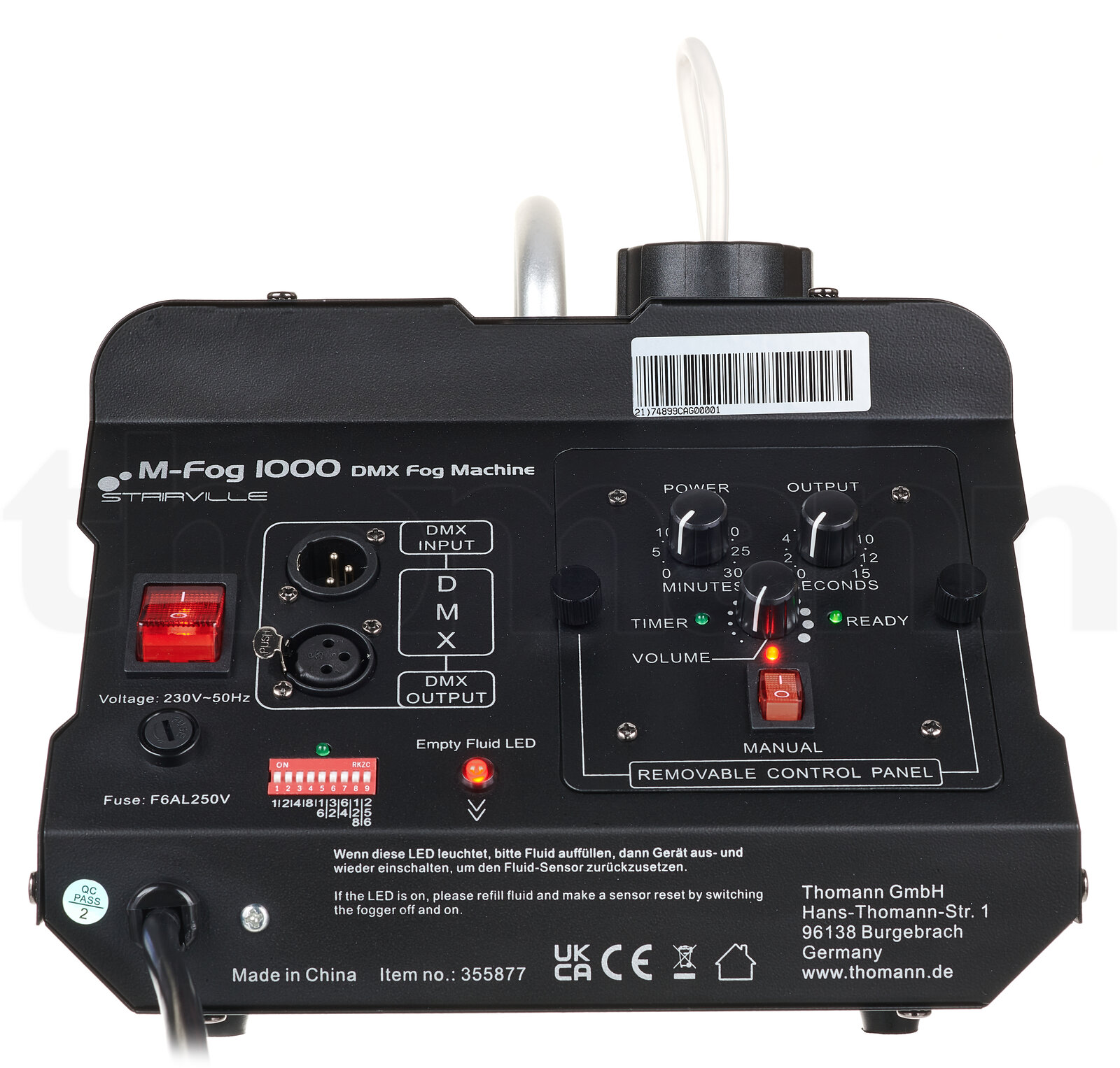 אפקט תאורה Stairville M-Fog 1000 DMX Fog Mach Bundle 5 אפקט תאורה Stairville M-Fog 1000 DMX Fog Mach Bundle — תמונה 5