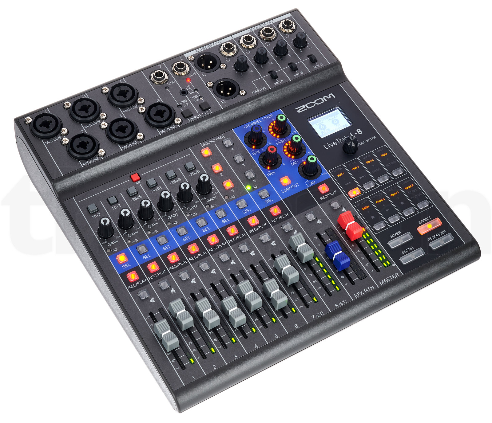Mehrspur Kompaktstudios Zoom LiveTrak L-8 Bag Bundle 4 Mehrspur Kompaktstudios Zoom LiveTrak L-8 Bag Bundle — תמונה 4