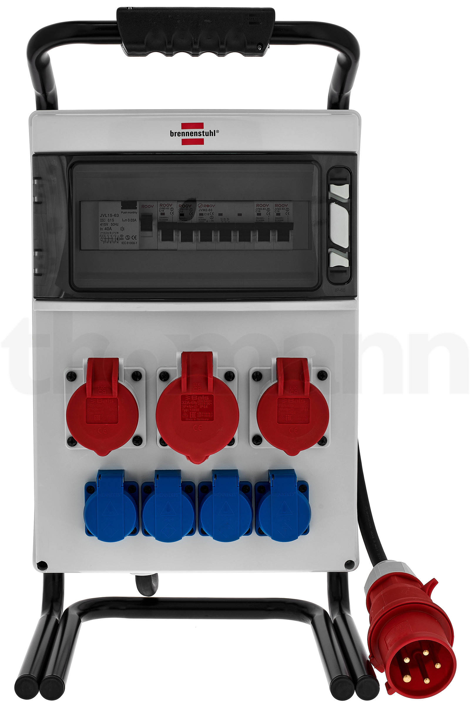 מפצל ומחלק זרם CEE Brennenstuhl PPD+Fi BSV4 32A 1x32A + 2x16A 6 מפצל ומחלק זרם CEE Brennenstuhl PPD+Fi BSV4 32A 1x32A + 2x16A — תמונה 6