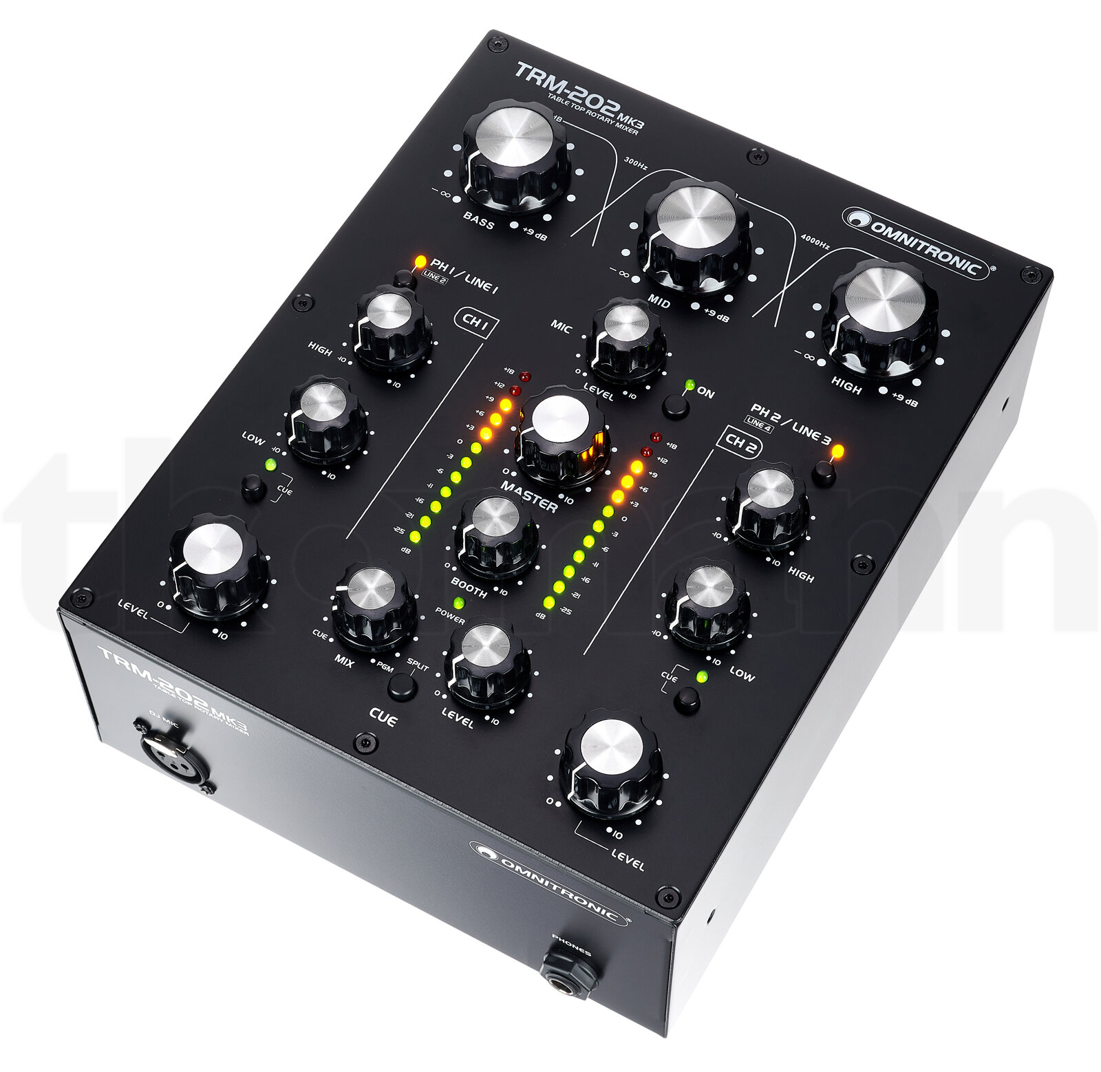 מיקסר DJ Omnitronic TRM-202 MK3 HP Bundle 2 מיקסר DJ Omnitronic TRM-202 MK3 HP Bundle — תמונה 2