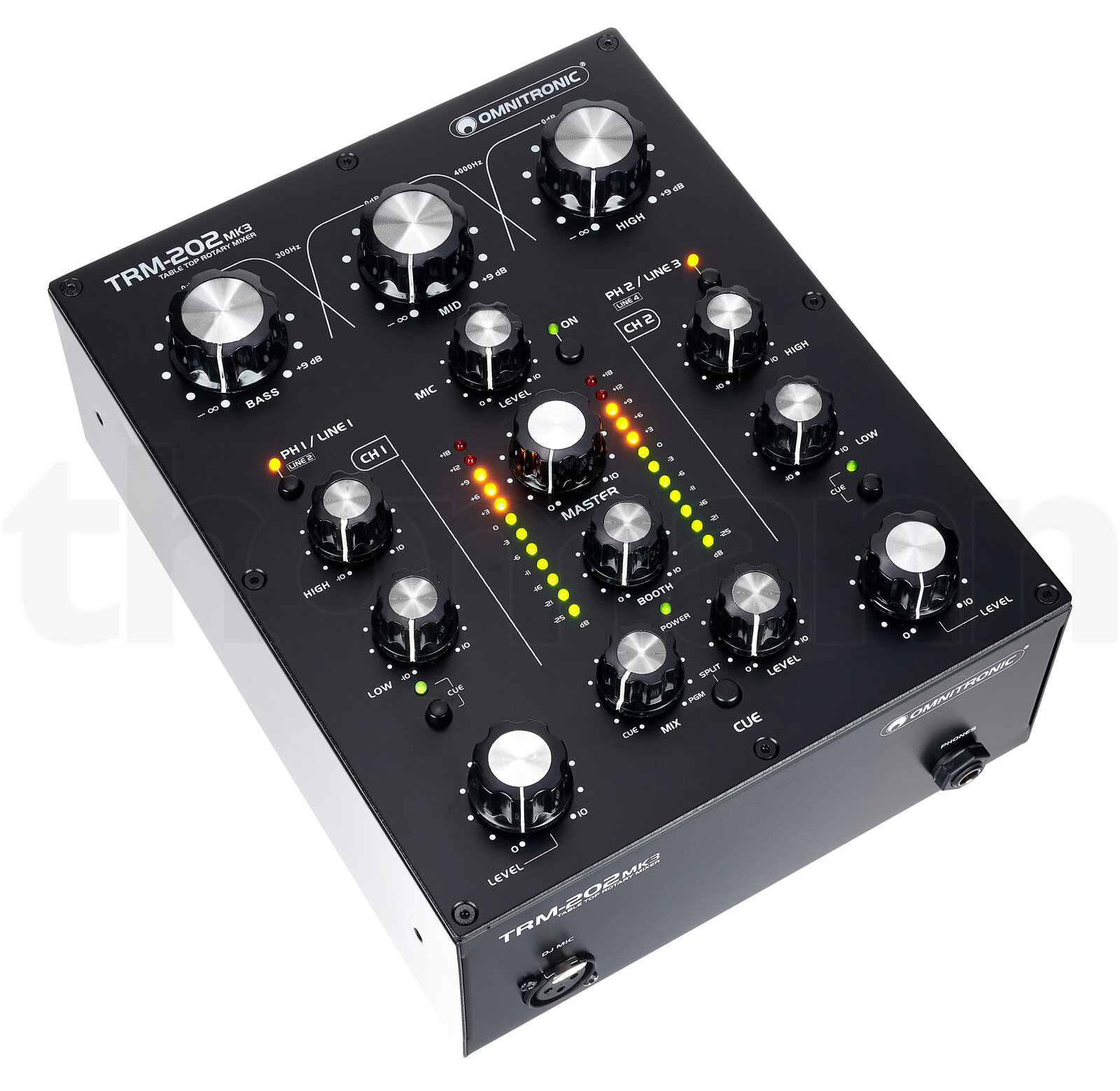 מיקסר DJ Omnitronic TRM-202 MK3 HP Bundle 4 מיקסר DJ Omnitronic TRM-202 MK3 HP Bundle — תמונה 4