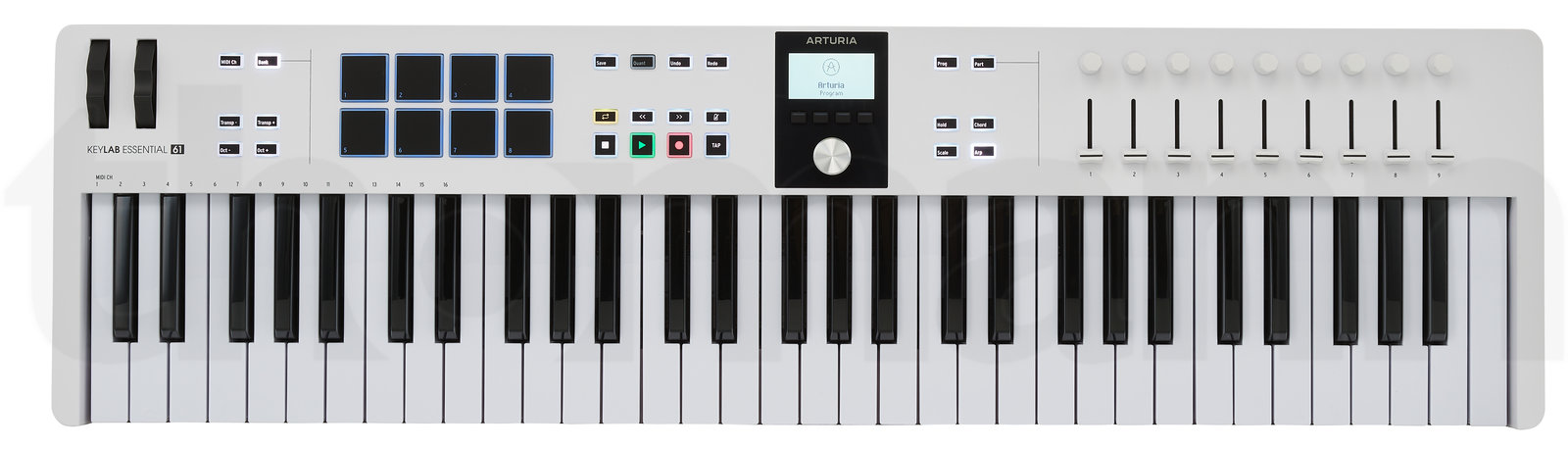 מקלדת שליטה MIDI Arturia KeyLab Essential 61 Mk3 White 6 מקלדת שליטה MIDI Arturia KeyLab Essential 61 Mk3 White — תמונה 6