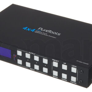 ציוד וידאו PureTools PT-MA-HD44M 4×4 4K HDMI Matrix