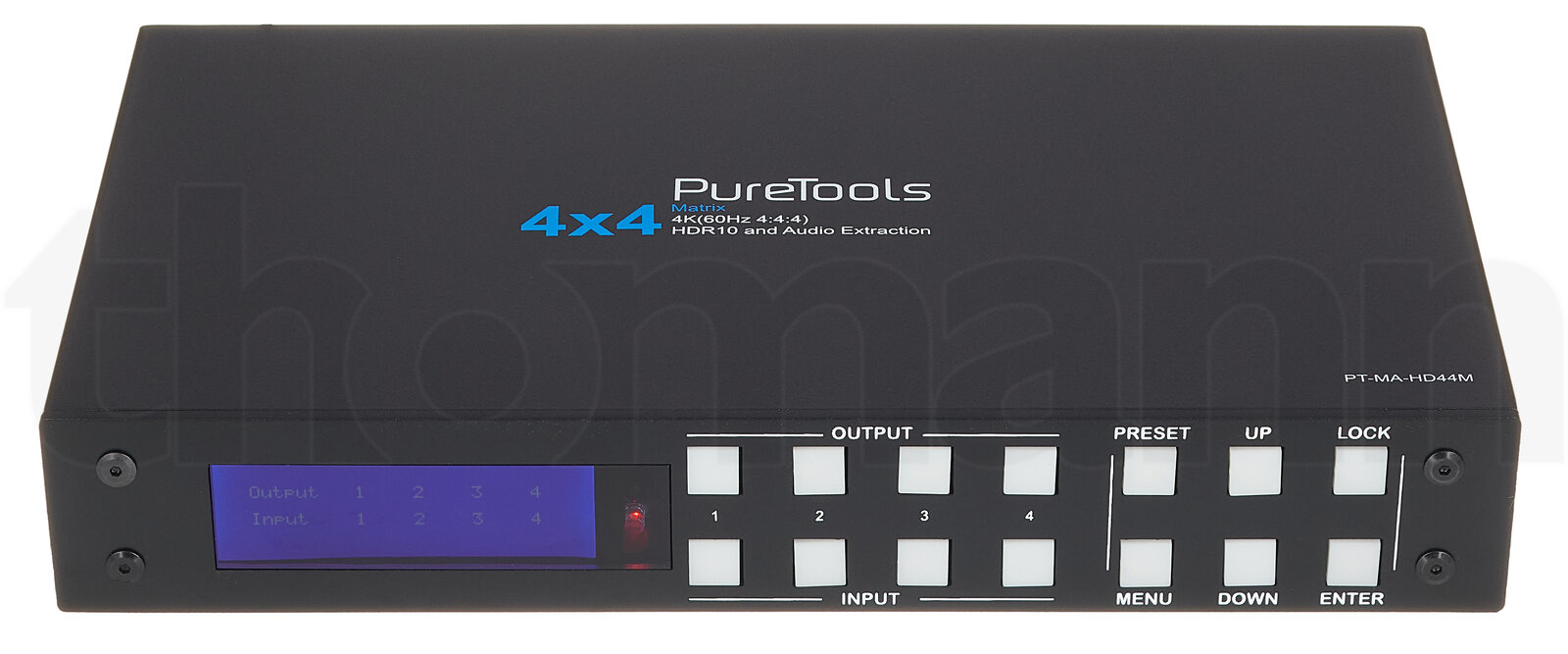 ציוד וידאו PureTools PT-MA-HD44M 4x4 4K HDMI Matrix 3 ציוד וידאו PureTools PT-MA-HD44M 4x4 4K HDMI Matrix — תמונה 3