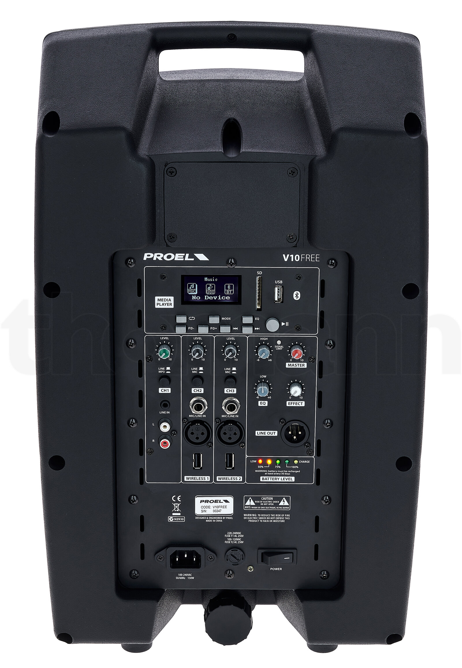 רמקול Bluetooth נייד Proel V10 Free Handheld Bundle 4 רמקול Bluetooth נייד Proel V10 Free Handheld Bundle — תמונה 4