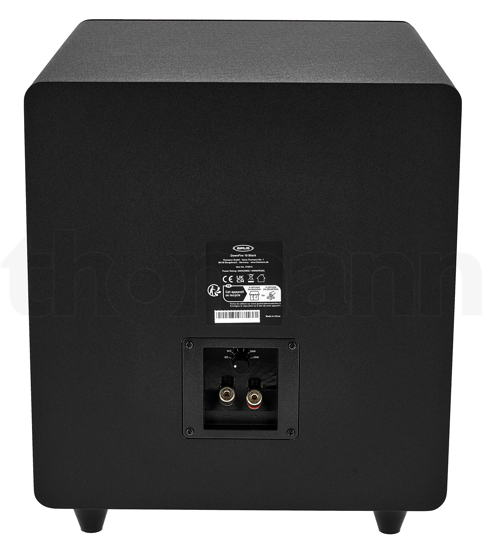 רמקול פסיבי Sirus DownFire 10 Black 5 רמקול פסיבי Sirus DownFire 10 Black — תמונה 5