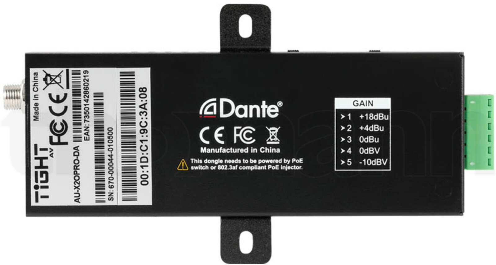 ממיר ושעון אולפן Tight AV Dante 2-channel Output Phoenix 4 ממיר ושעון אולפן Tight AV Dante 2-channel Output Phoenix — תמונה 4