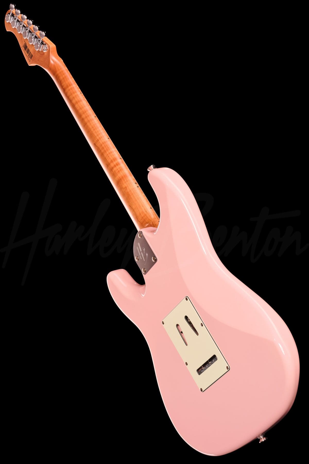 גיטרה חשמלית Harley Benton ST-Modern Plus MN HSS SP – Shell Pink 11 Harley Benton ST-Modern Plus MN HSS SP – מבט אחורי באלכסון