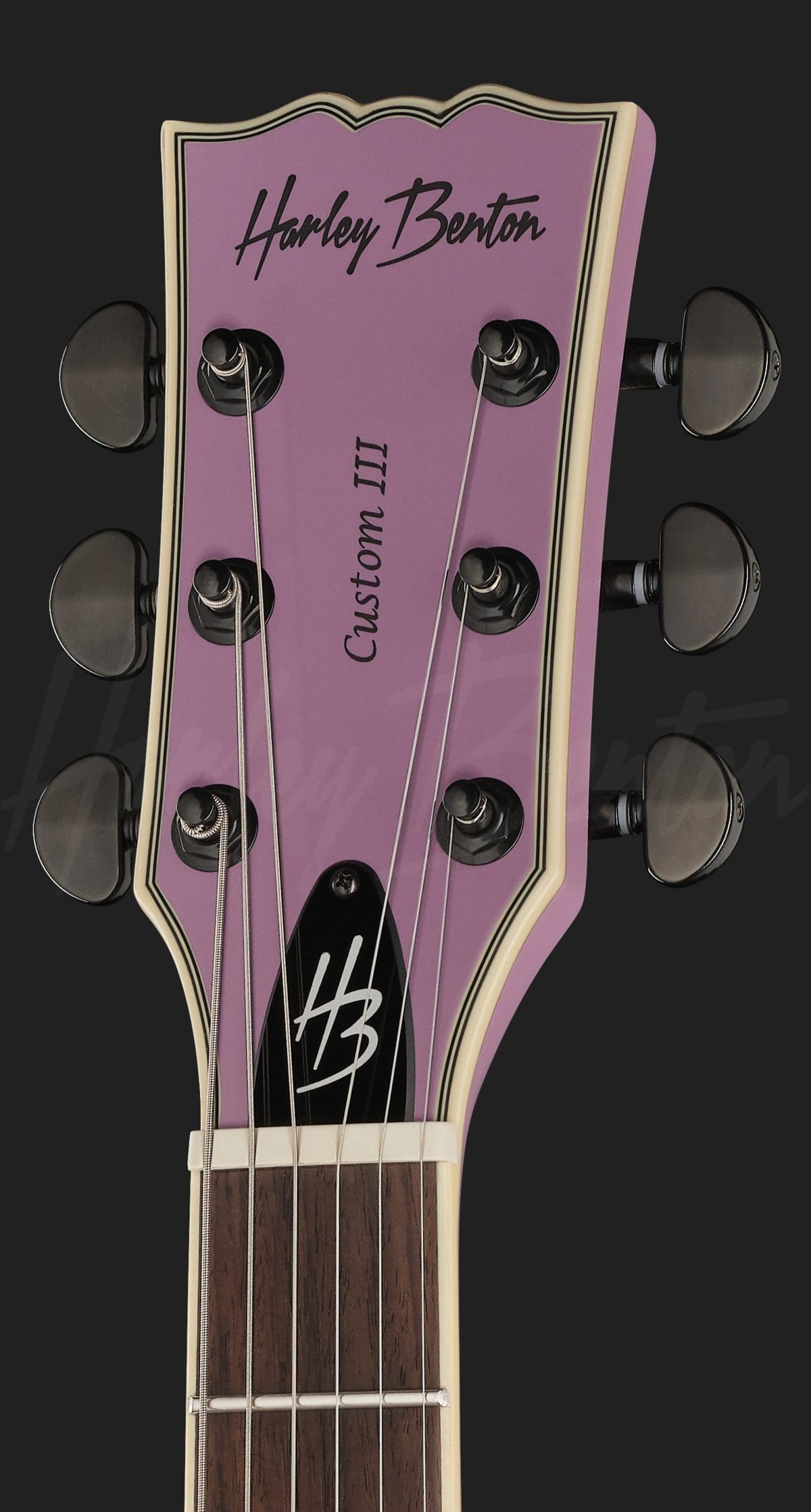 גיטרה חשמלית Harley Benton SC-Custom III Purple Satin 5 גיטרה Harley Benton SC-Custom III Purple Satin, ראש הגיטרה מלפנים