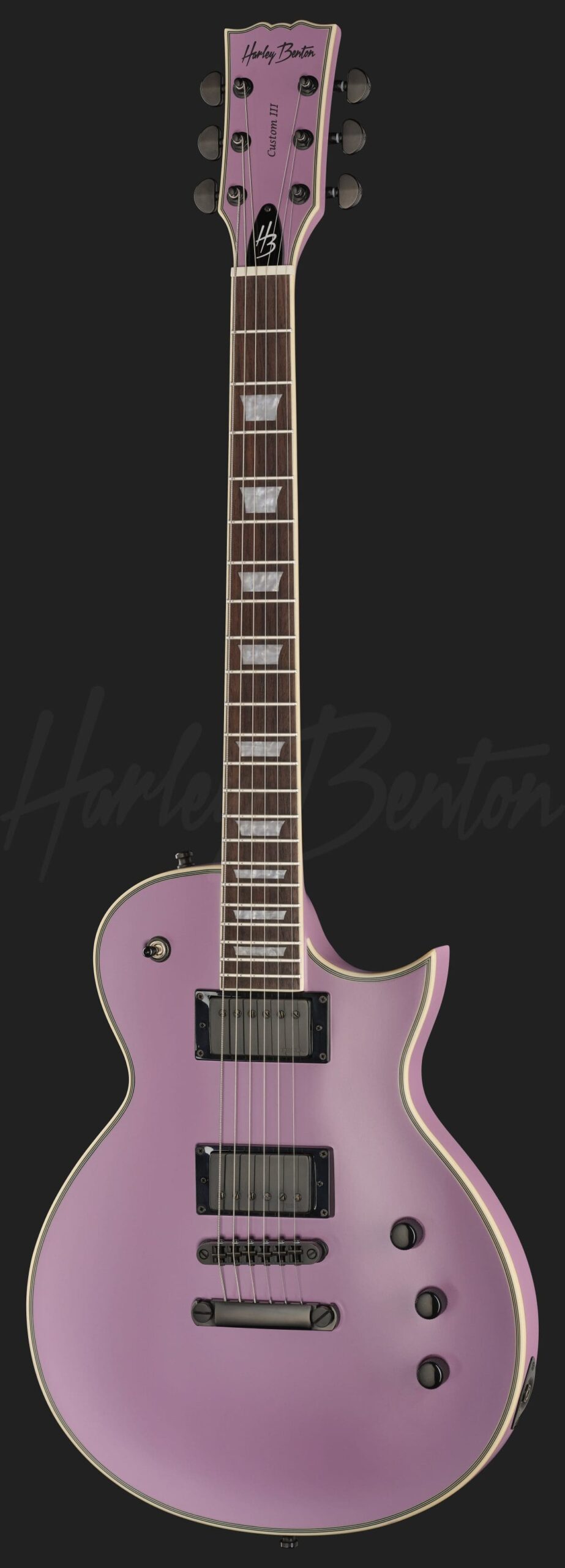 גיטרה חשמלית Harley Benton SC-Custom III Purple Satin 1 גיטרה Harley Benton SC-Custom III Purple Satin, מבט חזיתי מלא