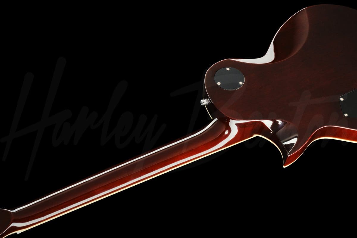 גיטרה חשמלית Harley Benton SC-Custom III Desert Burst 10 גיטרה Harley Benton SC-Custom III Desert Burst, חיבור הצוואר לגוף מאחור