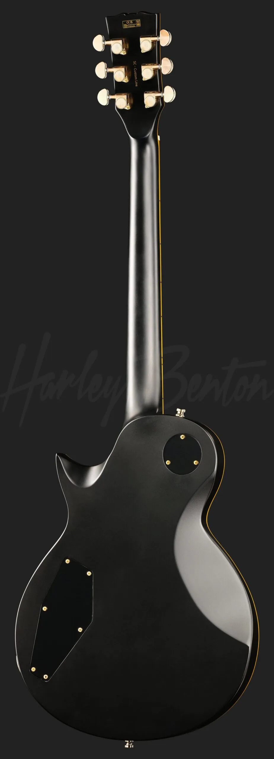 גיטרה חשמלית Harley Benton SC-Custom III VBK – שחור מט 2 גיטרה Harley Benton SC-Custom III VBK, מבט אחורי מלא