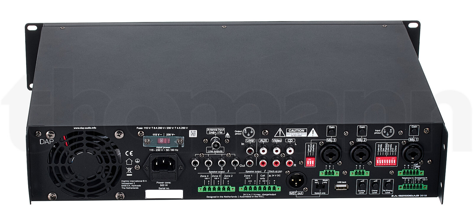 מגבר הספק DAP-Audio ZA-9250DAB 5 מגבר הספק DAP-Audio ZA-9250DAB — תמונה 5