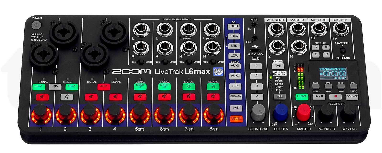 Mehrspur Kompaktstudios Zoom LiveTrak L6max 3 Mehrspur Kompaktstudios Zoom LiveTrak L6max — תמונה 3
