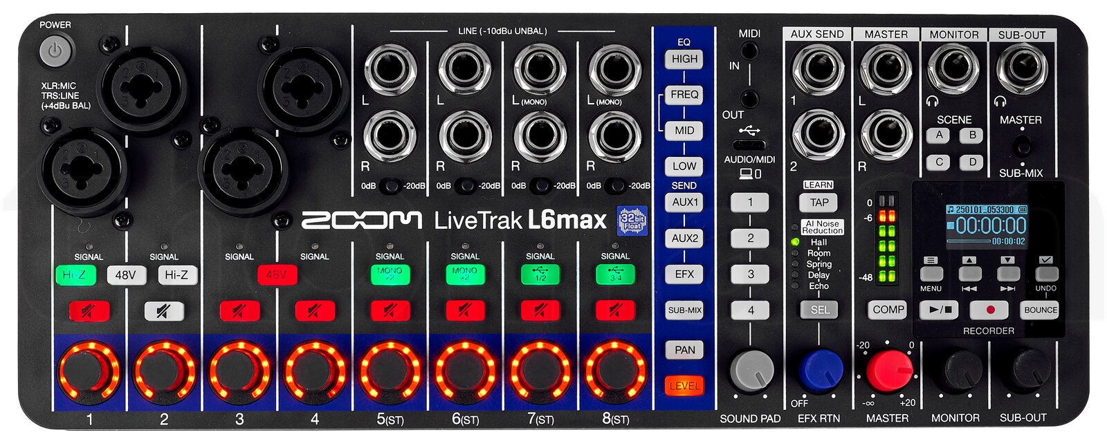 Mehrspur Kompaktstudios Zoom LiveTrak L6max 6 Mehrspur Kompaktstudios Zoom LiveTrak L6max — תמונה 6