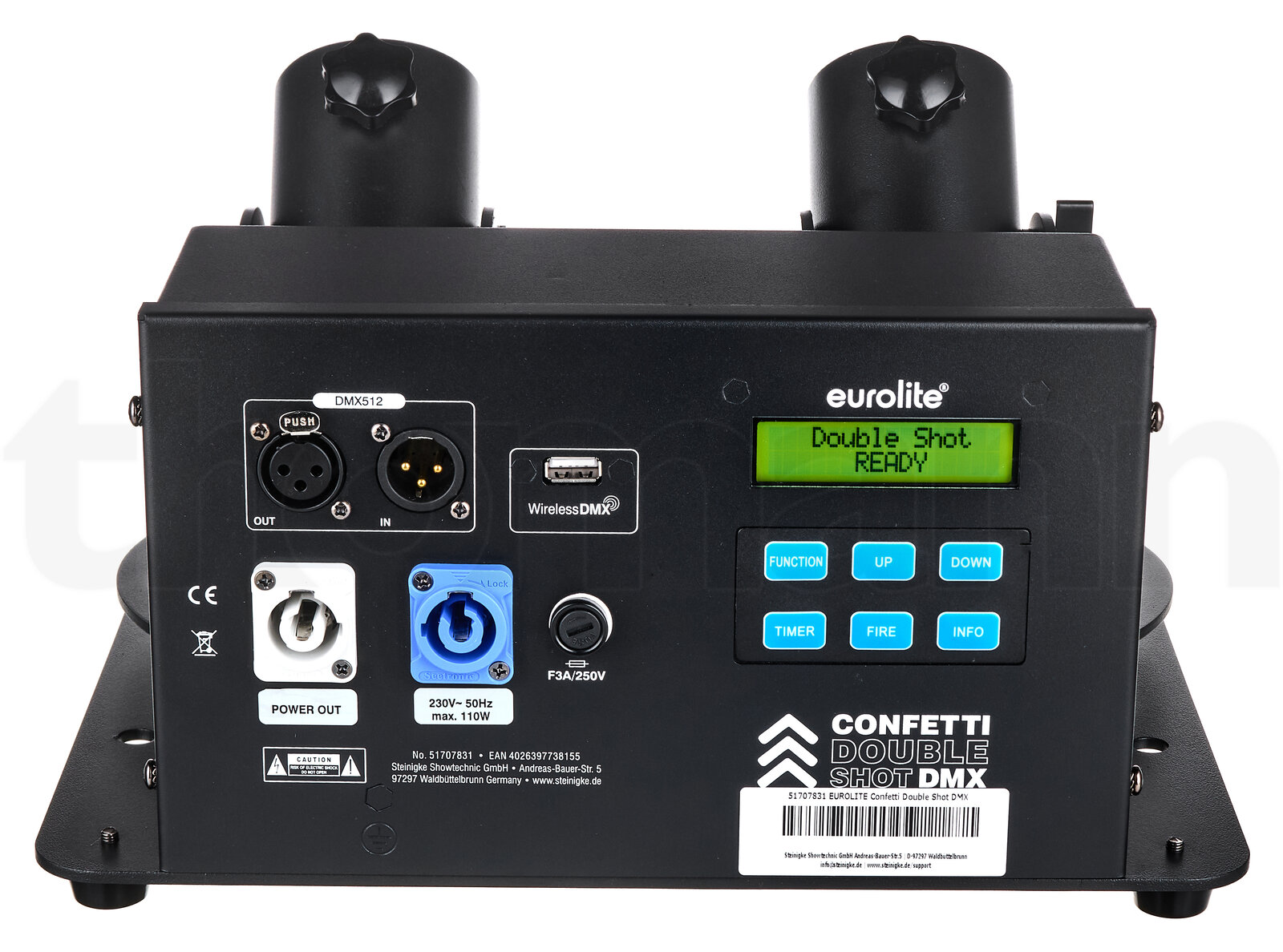 בקר תאורה Eurolite Confetti Double Shot DMX 3 בקר תאורה Eurolite Confetti Double Shot DMX — תמונה 3