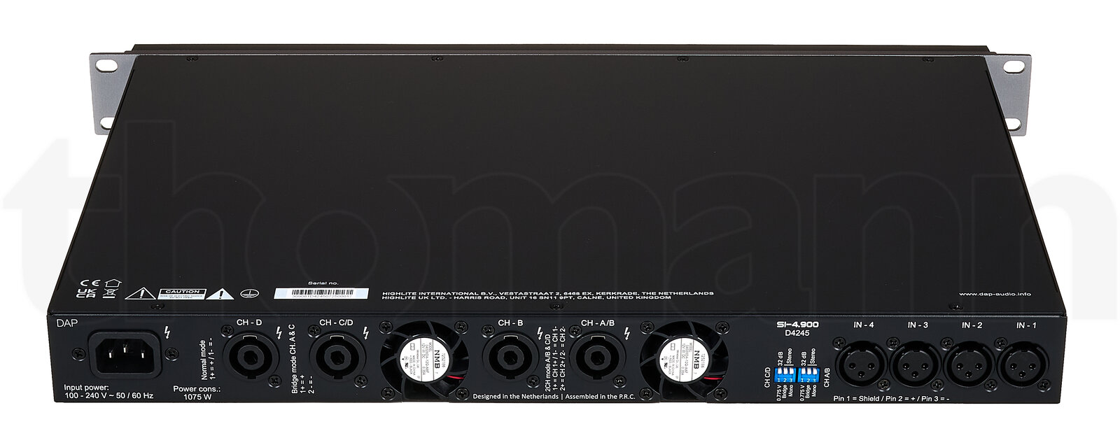 מגבר הספק DAP-Audio SI 4-900 5 מגבר הספק DAP-Audio SI 4-900 — תמונה 5