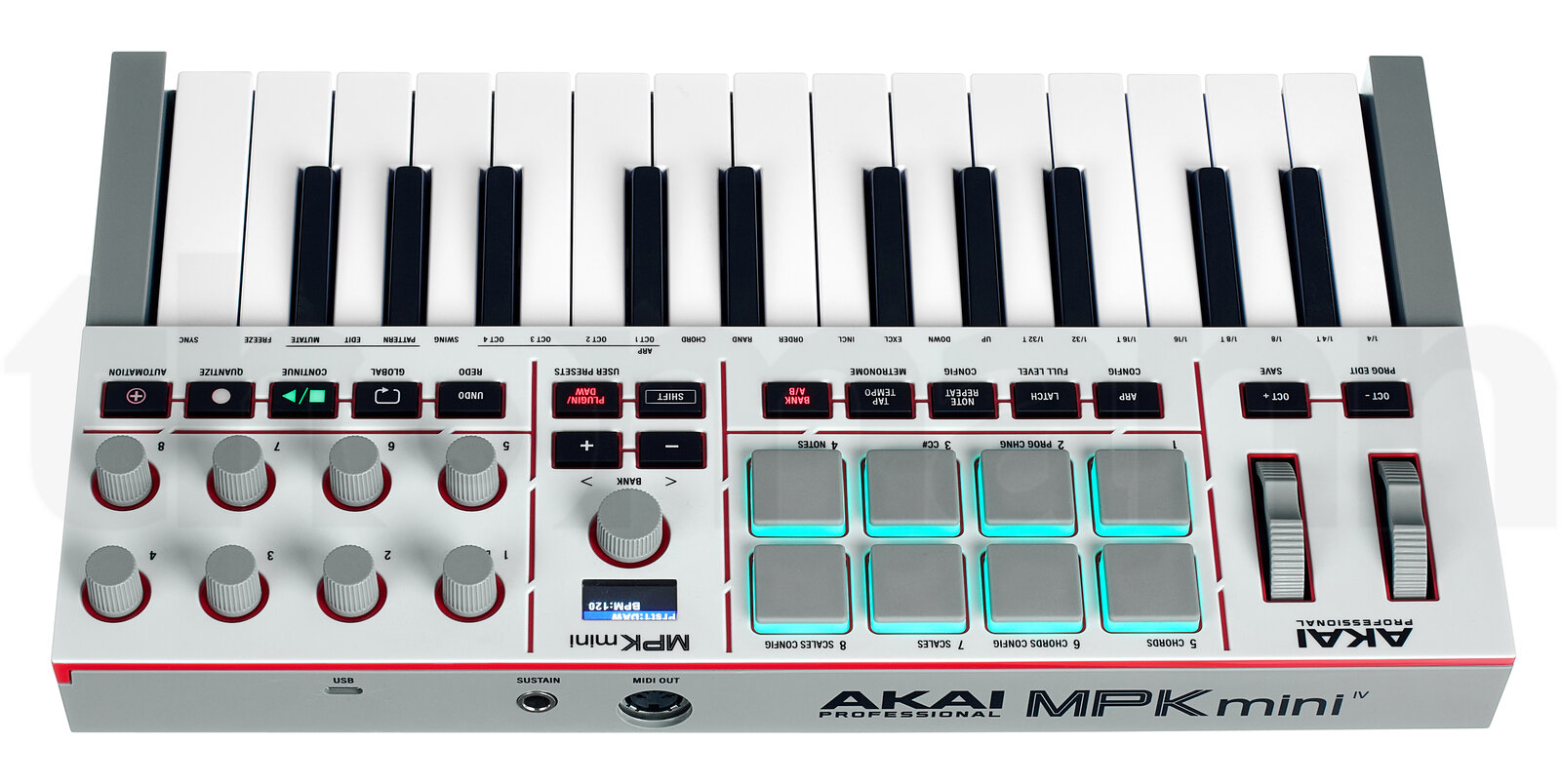 מקלדת שליטה MIDI AKAI Professional MPK Mini IV Gray-AIEP3 Bundle 5 מקלדת שליטה MIDI AKAI Professional MPK Mini IV Gray-AIEP3 Bundle — תמונה 5