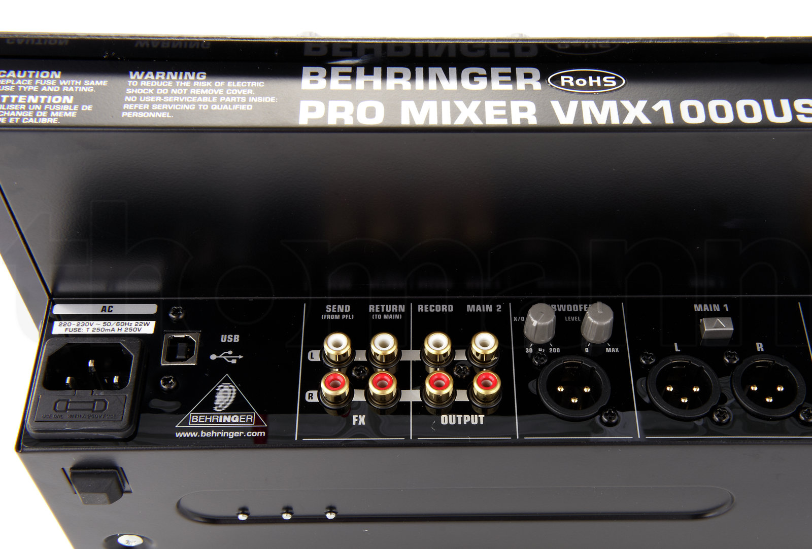 מיקסר DJ Behringer VMX1000 USB 5 מיקסר DJ Behringer VMX1000 USB — תמונה 5
