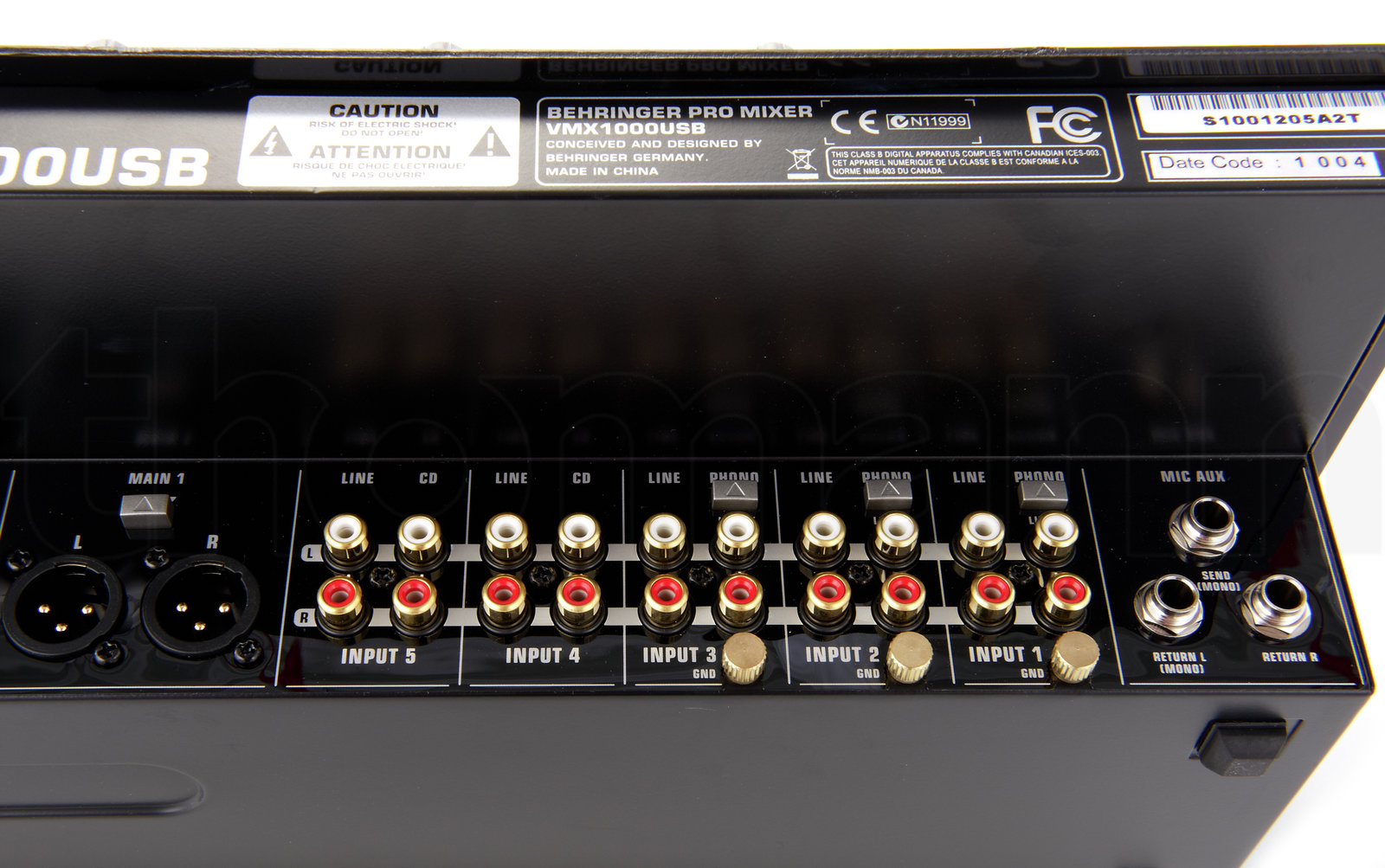 מיקסר DJ Behringer VMX1000 USB 6 מיקסר DJ Behringer VMX1000 USB — תמונה 6