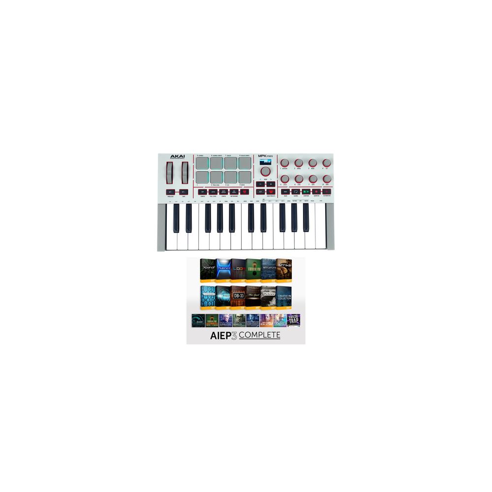 מקלדת שליטה MIDI AKAI Professional MPK Mini IV Gray-AIEP3 Bundle 1 מקלדת שליטה MIDI AKAI Professional MPK Mini IV Gray-AIEP3 Bundle — תמונת מוצר