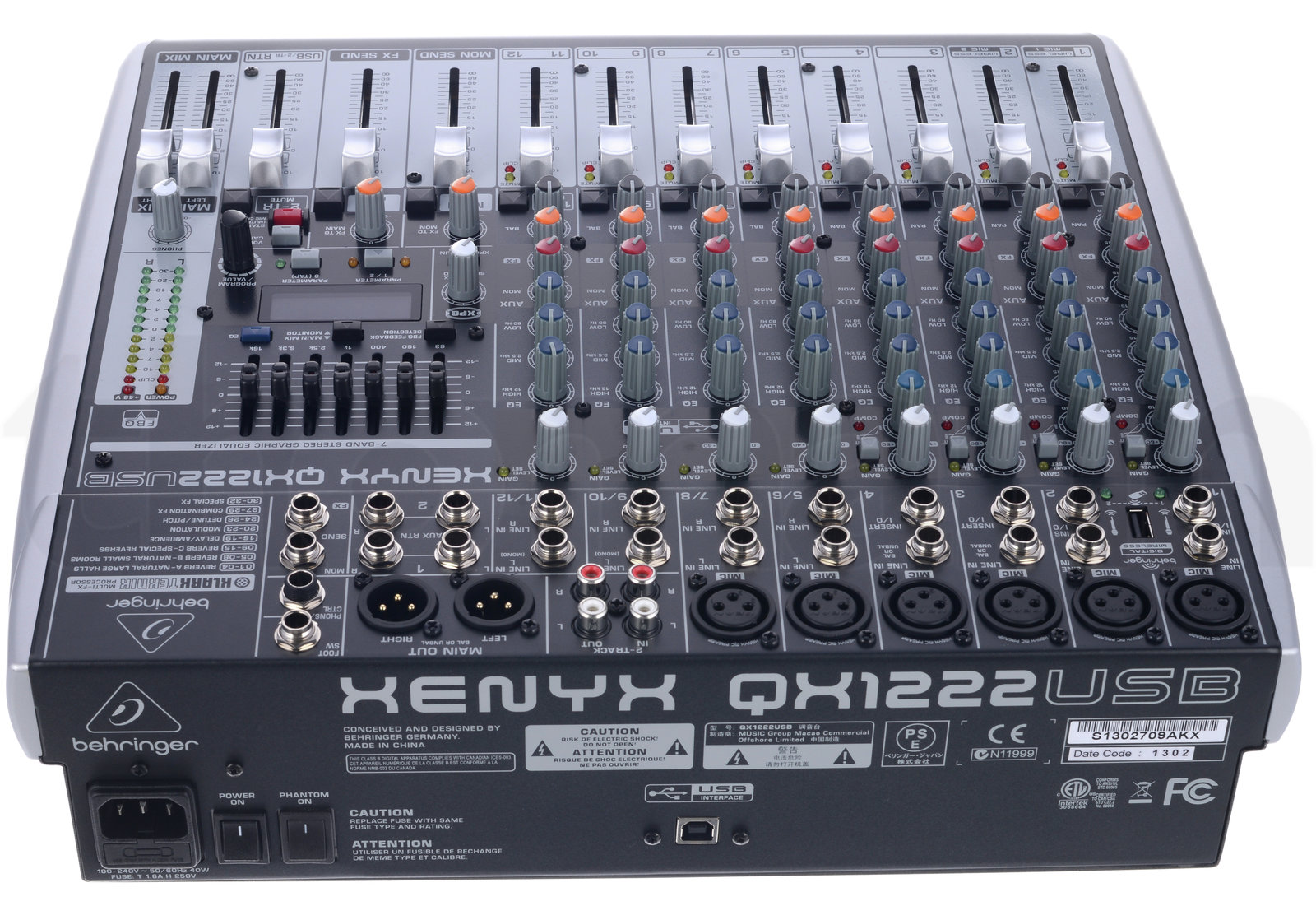 מיקסר Behringer Xenyx QX1222USB 4 מיקסר Behringer Xenyx QX1222USB — תמונה 4
