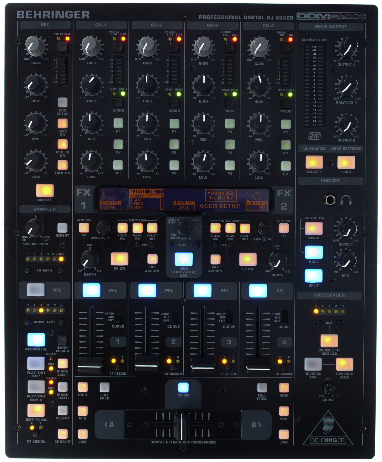 מיקסר DJ Behringer DDM4000 6 מיקסר DJ Behringer DDM4000 — תמונה 6