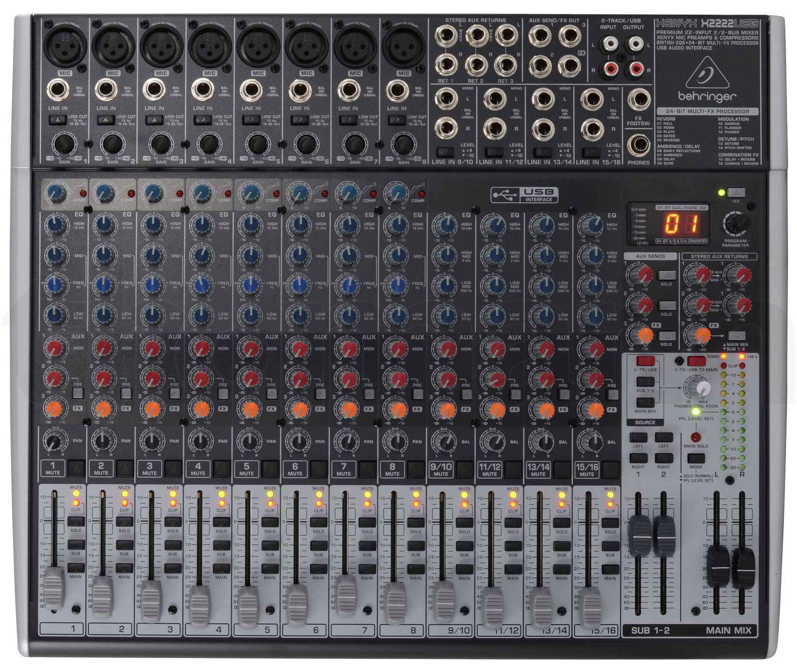 מיקסר Behringer Xenyx X2222USB 6 מיקסר Behringer Xenyx X2222USB — תמונה 6